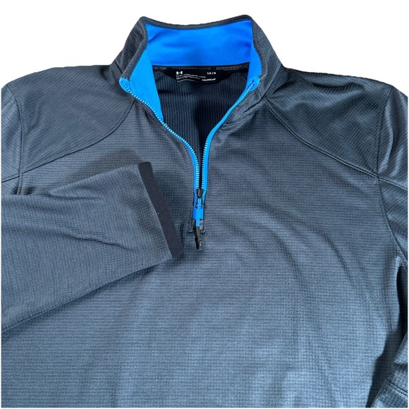 Under Armour Other - Under Armour 1/4 Zip Men's L Cold Gear Reactor Gray Fitted Pullover Fleece